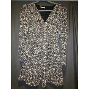 Calista Long Sleeve Floral Dress, Size Medium